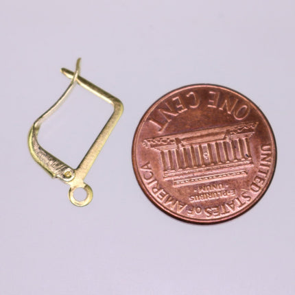 50 raw Brass Bronze Leverback Earrings earwire - 20X13mm