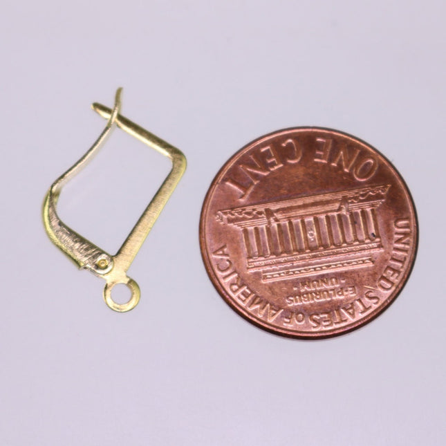 50 raw Brass Bronze Leverback Earrings earwire - 20X13mm