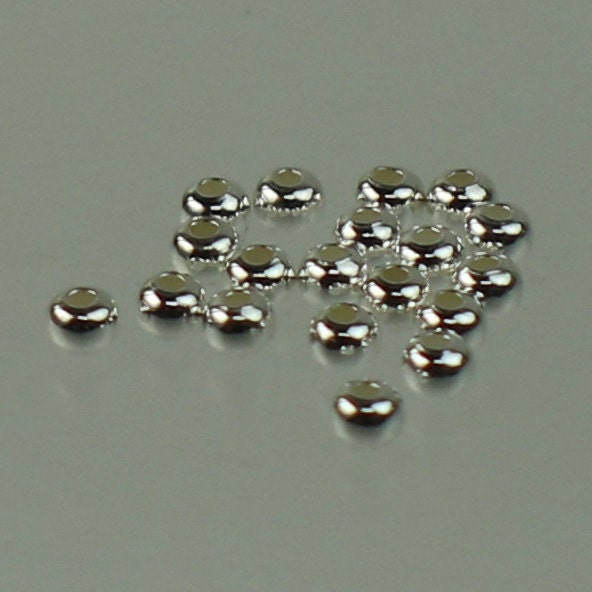 25 Sterling Silver Spacer Beads - 2mm SEAMLESS Spacer beads AAA+ High Quality Ball Spacer Beads 2mm/3mm/4mm/5mm