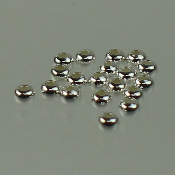 SOLID Sterling Silver Spacer Beads - 2mm/3mm/4mm/5mm SEAMLESS Spacer beads AAA+ High Quality Ball Spacer Beads - Ship from California