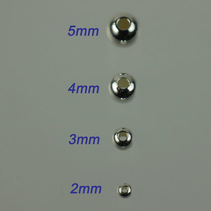 Sterling Silver Spacer Beads - 2mm/3mm/4mm/5mm SEAMLESS Spacer beads AAA+ High Quality Ball Spacer Beads