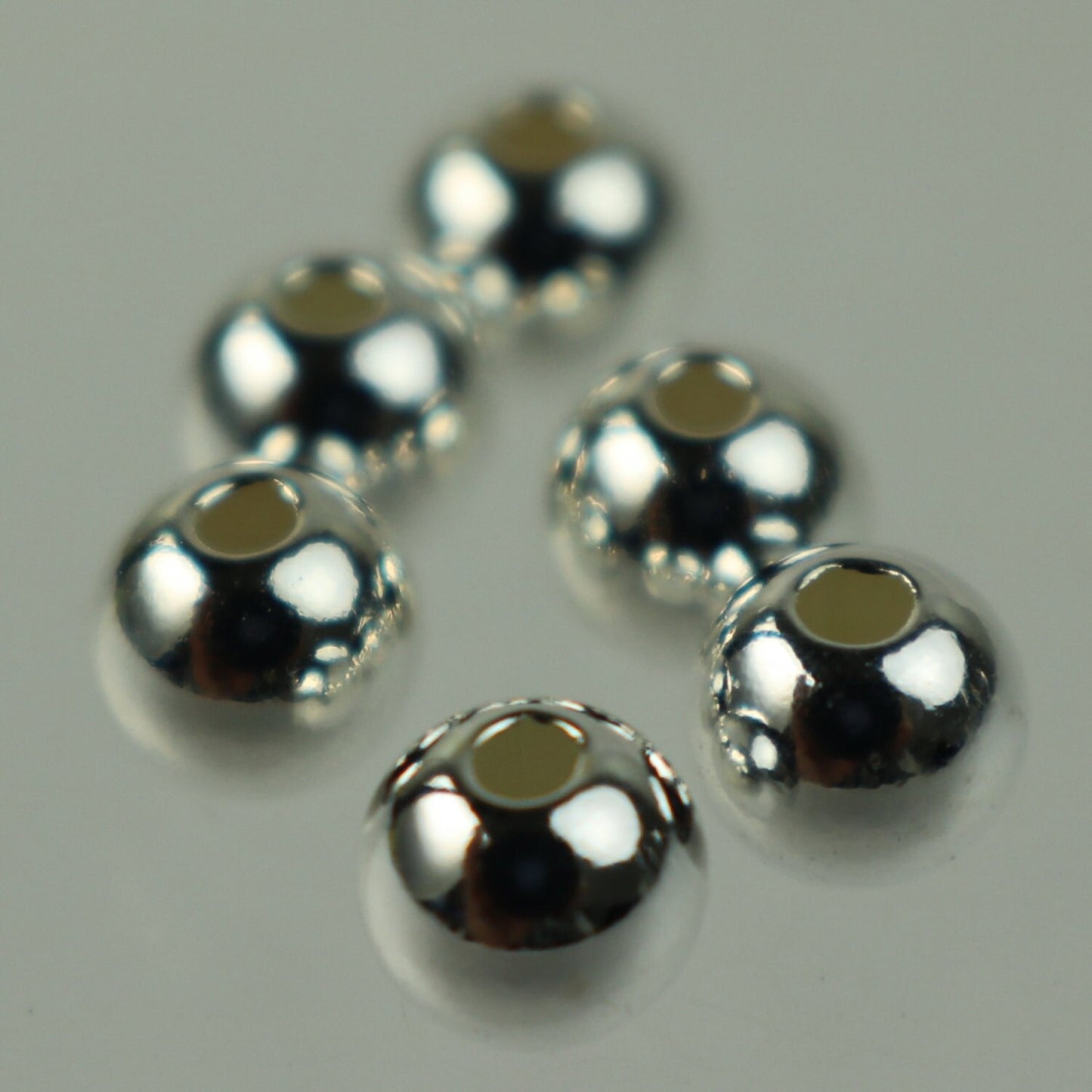 SOLID Sterling Silver Spacer Beads - 2mm/3mm/4mm/5mm SEAMLESS Spacer beads AAA+ High Quality Ball Spacer Beads - Ship from California