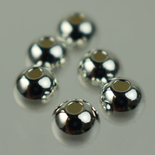 SOLID Sterling Silver Spacer Beads - 2mm/3mm/4mm/5mm SEAMLESS Spacer beads AAA+ High Quality Ball Spacer Beads - Ship from California