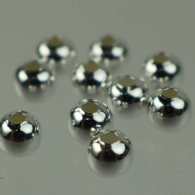 Sterling Silver Spacer Beads - 2mm/3mm/4mm/5mm SEAMLESS Spacer beads AAA+ High Quality Ball Spacer Beads