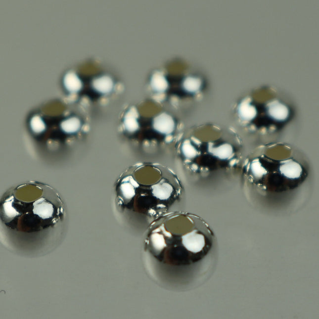 SOLID Sterling Silver Spacer Beads - 2mm/3mm/4mm/5mm SEAMLESS Spacer beads AAA+ High Quality Ball Spacer Beads