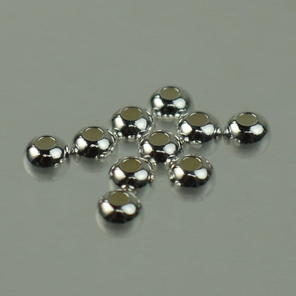 SOLID Sterling Silver Spacer Beads - 2mm/3mm/4mm/5mm SEAMLESS Spacer beads AAA+ High Quality Ball Spacer Beads