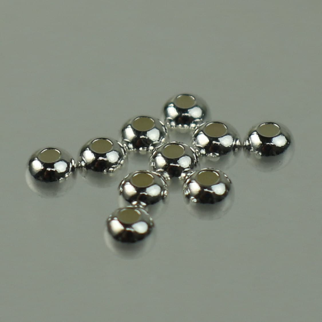 SOLID Sterling Silver Spacer Beads - 2mm/3mm/4mm/5mm SEAMLESS Spacer beads AAA+ High Quality Ball Spacer Beads - Ship from California