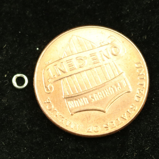 25 Silver CLOSED Jump Rings - 2.5mm 24Gauge 24G 0.5mm - Sterling Silver Closed Jumprings