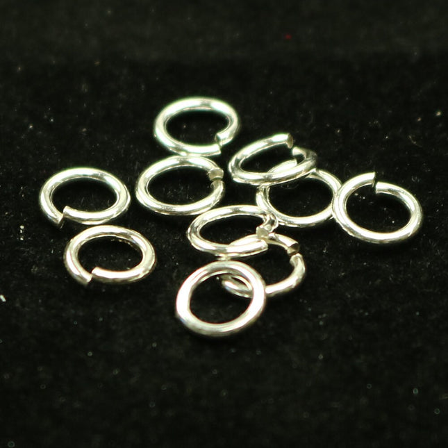 20Pcs Pure 925 Sterling Silver Open Jump Rings - 6mm 18Gauge 18G 1.0mm - Sterling Silver Open Jumprings