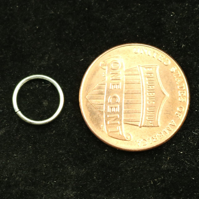 10 Silver Open Jump Rings - 8mm 20Gauge 20G 0.8mm - Sterling Silver Open Jumprings