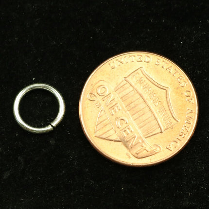 10 Silver Open Jump Rings - 8mm 18Gauge 18G 1.0mm - Sterling Silver Open Jumprings