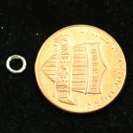 20 Silver CLOSED Jump Rings - 4mm 20Gauge 20G 0.8mm - Sterling Silver Closed Jumprings