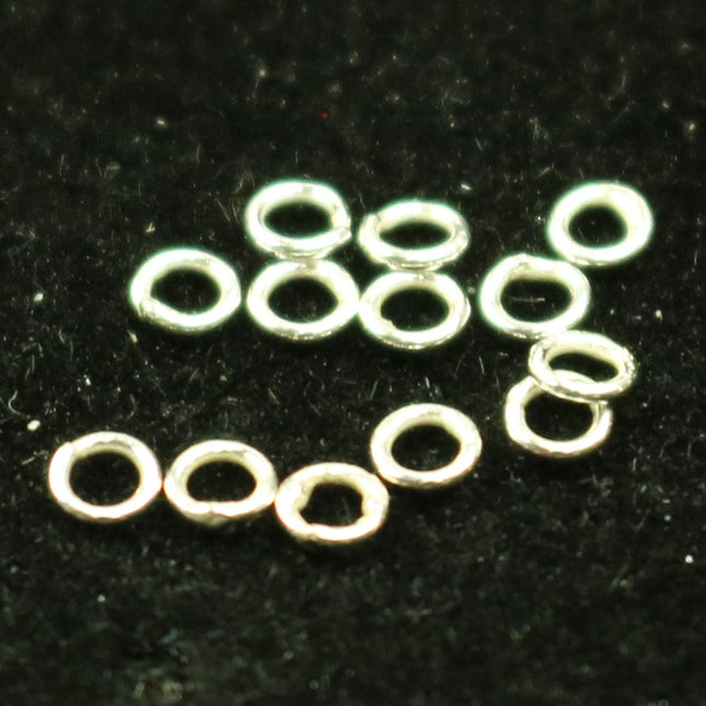 25 Silver CLOSED Jump Rings - 2.5mm 24Gauge 24G 0.5mm - Sterling Silver Closed Jumprings