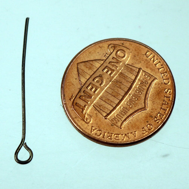 Bulk Package 1000 Pcs pcs Gunmetal Eyepins Eye Pins Headpins - 1 inch (25mm) 22 Gauge 22G - 9PIN-22G-25