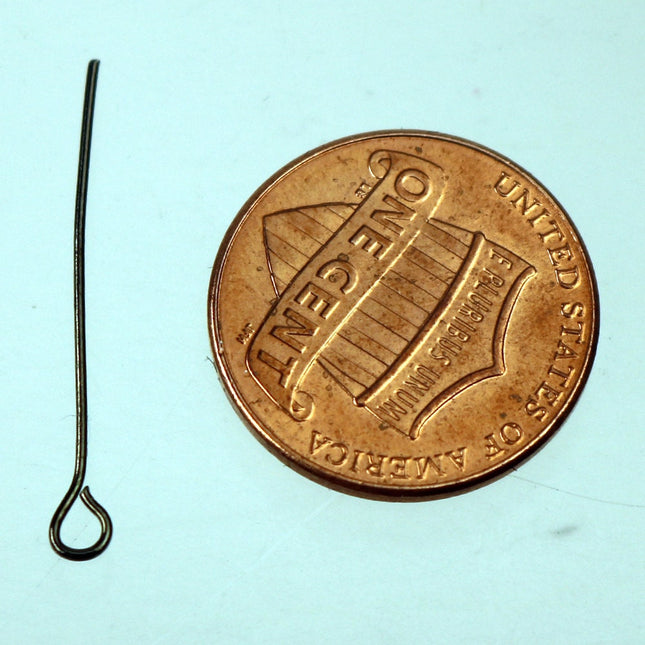 Bulk/FingerPick 300 Pcs Gunmetal Eyepins Eye Pins Headpins - 1 inch (25mm) 22 Gauge 22G - 9PIN-22G-25