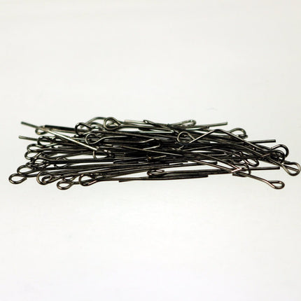 Bulk Package 1000 Pcs pcs Gunmetal Eyepins Eye Pins Headpins - 1 inch (25mm) 22 Gauge 22G - 9PIN-22G-25
