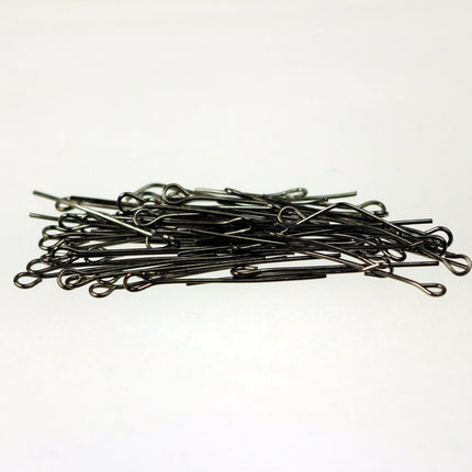 Bulk/FingerPick 300 Pcs Gunmetal Eyepins Eye Pins Headpins - 1 inch (25mm) 22 Gauge 22G - 9PIN-22G-25