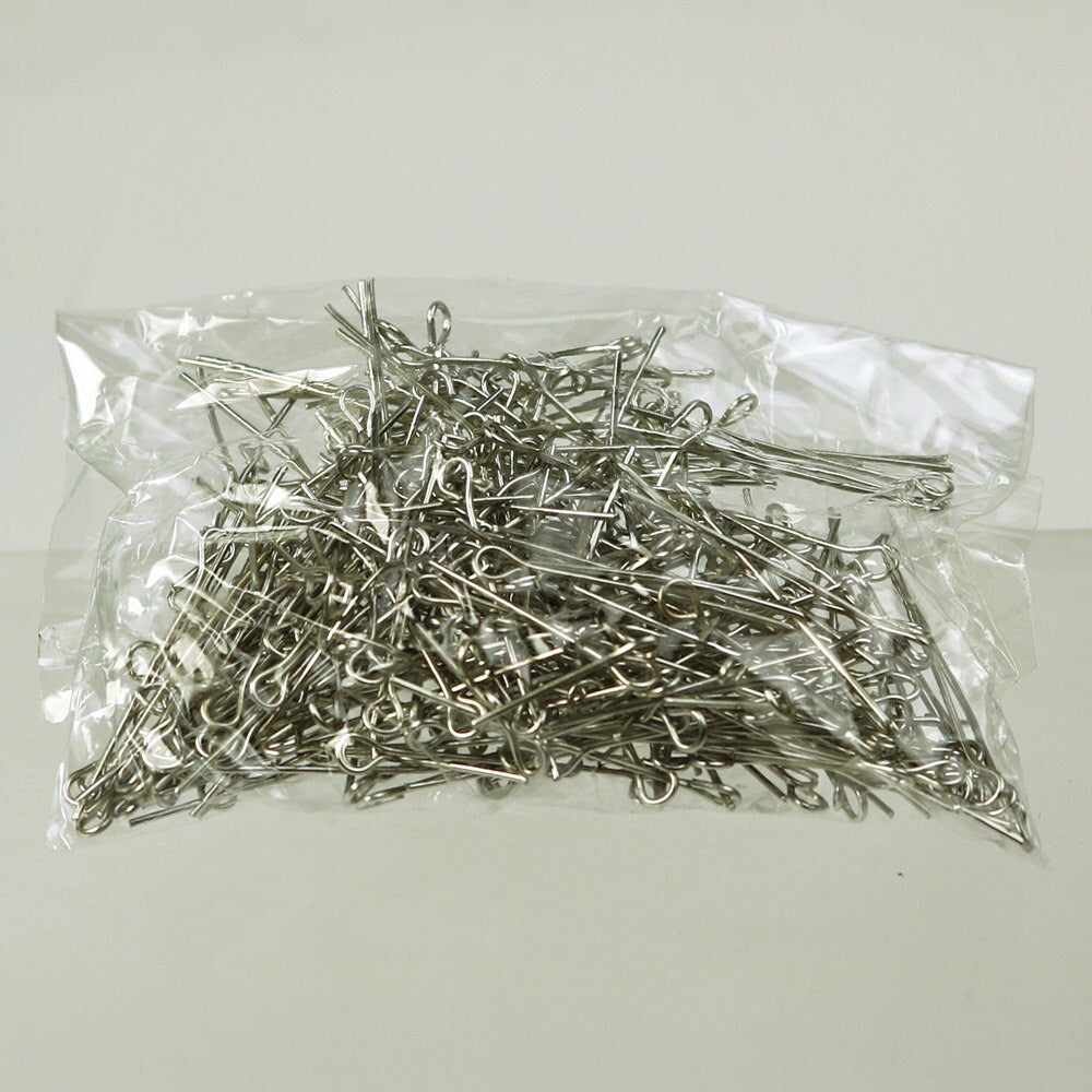 Bulk/FingerPick 300 Pcs Rhodium Eyepins Eye Pins Headpins - 1 inch (25mm) 22 Gauge 22G - 9PIN-22G-25