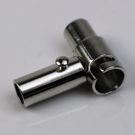 5 pcs Magnetic Barrel Clasps - 3mm Magnetic Clasp with Safety Clasp - Rhodium Magnetic Clasp - Cord Clasp - Barrel Clasp - 3mm Cord Clasp