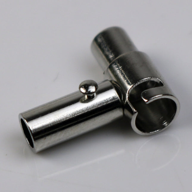 5 pcs Magnetic Barrel Clasps - 3mm Magnetic Clasp with Safety Clasp - Rhodium Magnetic Clasp - Cord Clasp - Barrel Clasp - 3mm Cord Clasp