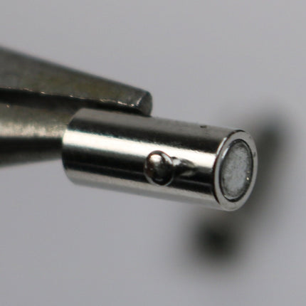 5 pcs Magnetic Barrel Clasps - 3mm Magnetic Clasp with Safety Clasp - Rhodium Magnetic Clasp - Cord Clasp - Barrel Clasp - 3mm Cord Clasp