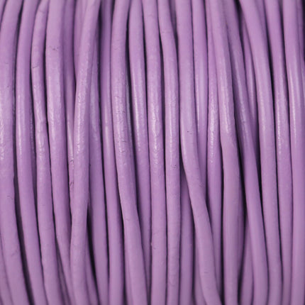 5 feet Lavender Light Purple Leather Cord - 3mm Genuine Leather Round Cord