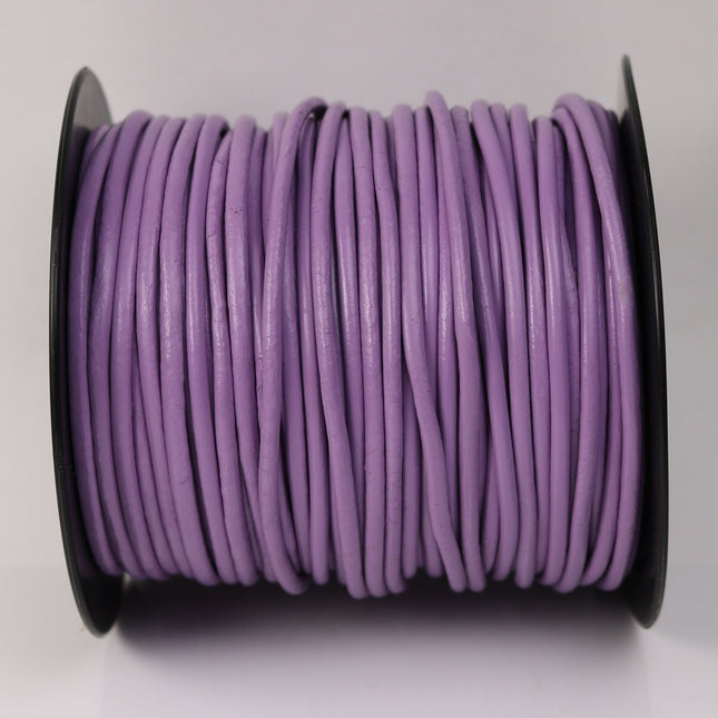 5 feet Lavender Light Purple Leather Cord - 3mm Genuine Leather Round Cord