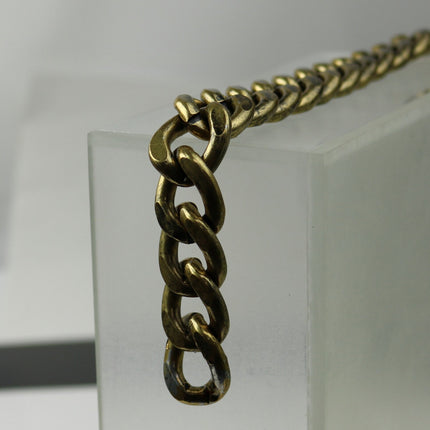 12 inch Aluminum Chain Curb Chain Big CHUNKY - Antique Brass - 22x18.5mm 5mm thickness Unsoldered Link