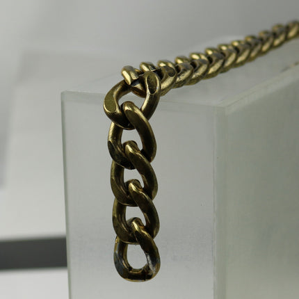 5 ft Aluminum Chain Curb Chain Big CHUNKY - Antique Brass - 22x18.5mm 5mm thickness Unsoldered Link