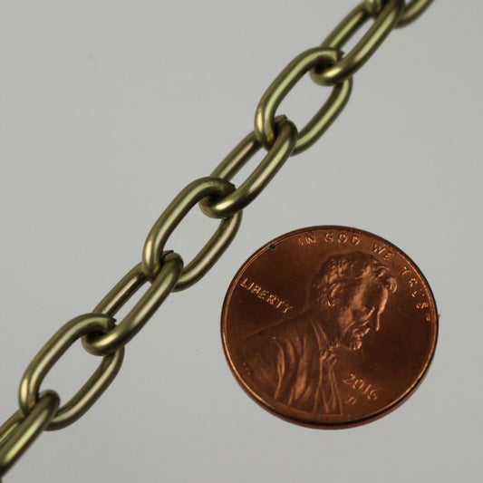 Sample Lot 3 ft Aluminum Chain Fashion Cable Chain - Antique Brass Vintage Style  - 12x7mm 1.8mm thickness Chunky Unsoldered Link - A025