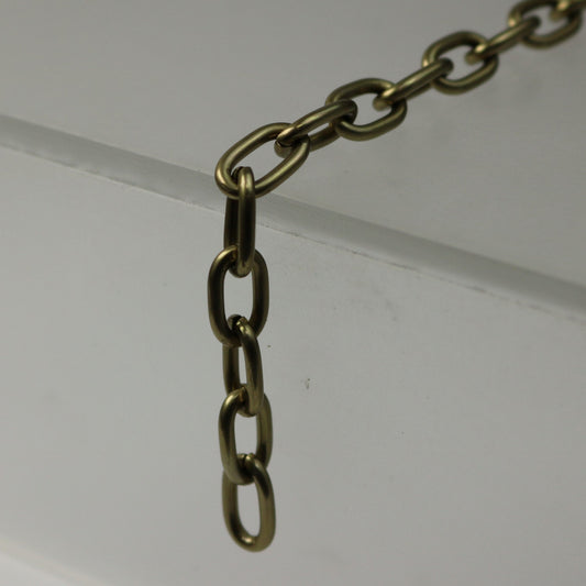 25 ft Aluminum Chain Fashion Cable Chain - Antique Brass Vintage Style  - 12x7mm 1.8mm thickness Chunky Unsoldered Link - A025