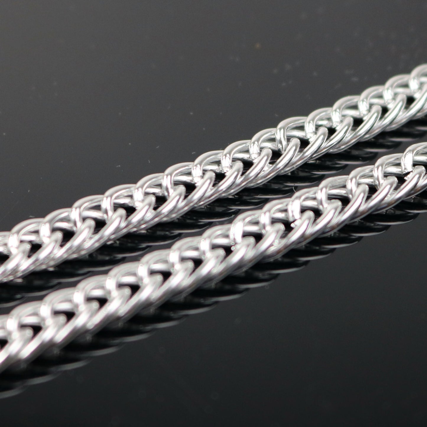 10 ft Aluminum Chain DOUBLE Curb Chain - Silver TARNISH Resistant Tarnish FREE Anti Tarnish Silver Finished  - double 11x7mm 1.4mm Chunky