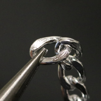 10 ft Aluminum Chain Facet Curb Chain - Silver TARNISH Resistant Tarnish FREE Anti Tarnished Silver Finished  - 13x9mm 2.7mm Chunky - A055