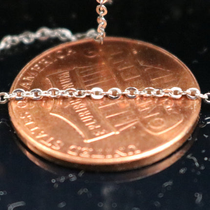 100 Ft Stainless Steel chain bulk - 0.8mm MICRO Flat Solder Sturdy Chain - with FREE Micro Jumpring (100pcs)