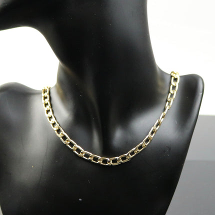 10 ft of Aluminum Facet Curb Chain - Gold TARNISH Resistant Tarnish FREE Anti Tarnished Gold Finished  - 11x6mm 1.7mm thickness - A052