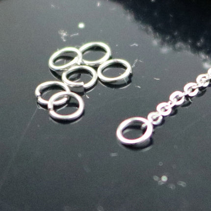 10 Ft Stainless Steel chain bulk - 0.8mm MICRO Flat Solder Sturdy Chain - with FREE Micro Jumpring (10pcs)