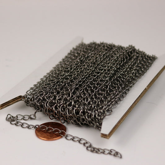 32 ft Gunmetal Solder Curb Chain LARGE EXTENDER Chain - 5.9x4.6mm - 5946CU