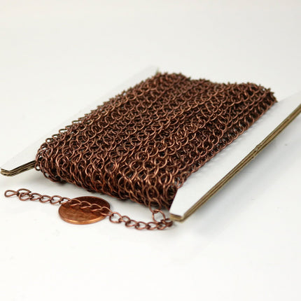 32 ft Antique Copper Solder Curb Chain LARGE EXTENDER Extension Chain - 5.9x4.6mm - 5946CU