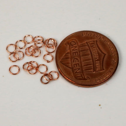 3mm THIN Jump Rings, 200 Copper Jump Rings Jumprings Open 3x0.4mm 26 Gauge 26G Link Connector Open Jump Rings - ship from - 4x3mm