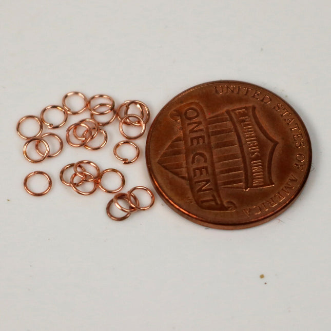 3mm THIN Jump Rings, 200 Copper Jump Rings Jumprings Open 3x0.4mm 26 Gauge 26G Link Connector Open Jump Rings - ship from - 4x3mm