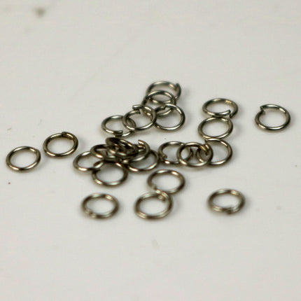 3mm THIN Jump Rings, 200 Rhodium Plated Jump Rings Jumprings Open 3x0.4mm 26 Gauge 26G Link Connector Jump Rings - ship from - 4x3mm