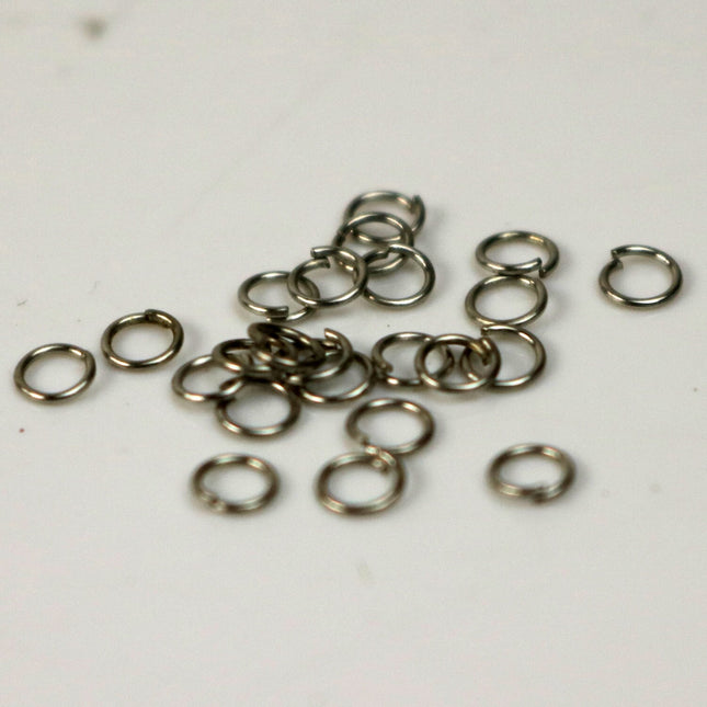 3mm THIN Jump Rings, 200 Rhodium Plated Jump Rings Jumprings Open 3x0.4mm 26 Gauge 26G Link Connector Jump Rings - ship from - 4x3mm