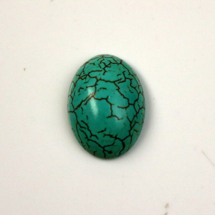 10 pcs 13x18mm Howlite Turquoise Oval Cabochon Pendant - 13x18mm 6mm thickness