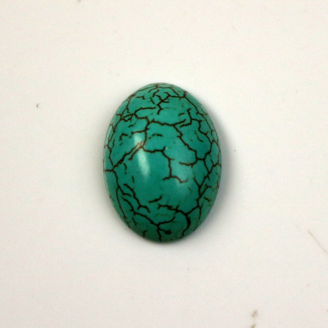 10 pcs 13x18mm Howlite Turquoise Oval Cabochon Pendant - 13x18mm 6mm thickness