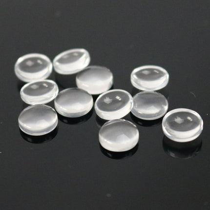 Pendant BEZELS with GLASS Magnifying Domes Cabochon - 5 sets 10 pcs  - 8mm 5/16 inch Antique Brass Bezel and Circle Domed Glass Cabochon