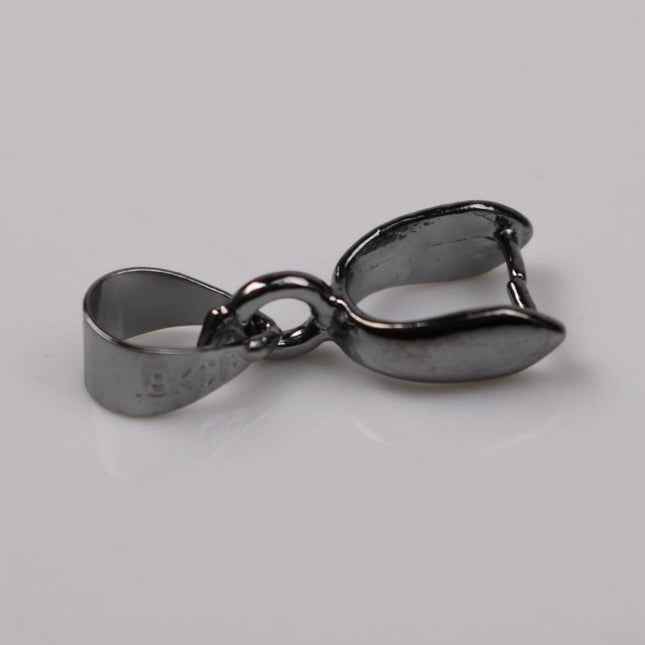20 pcs Gunmetal Pinch Ice Pick Bails Pendant Clasp - 15mm