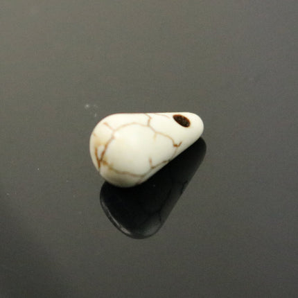 100pcs Howlite Turquoise IVORY Teardrop Briolette Drop Beads - 11x6mm