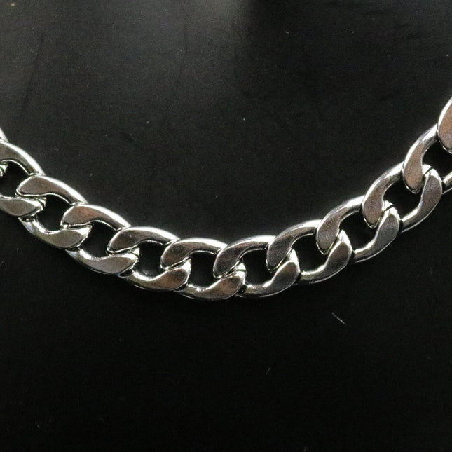 100ft.  Stainless Steel Chunky Curb chain Heavy Necklace Bracelet Big Link - 7.6mm width 2.0mm thickness