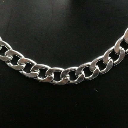 Stainless Steel Ready to Wear Chunky Cuban Curb Chain - 22 inch (55 cm) - 7.6mm width 2.0mm thickness Chunky Premade Chain