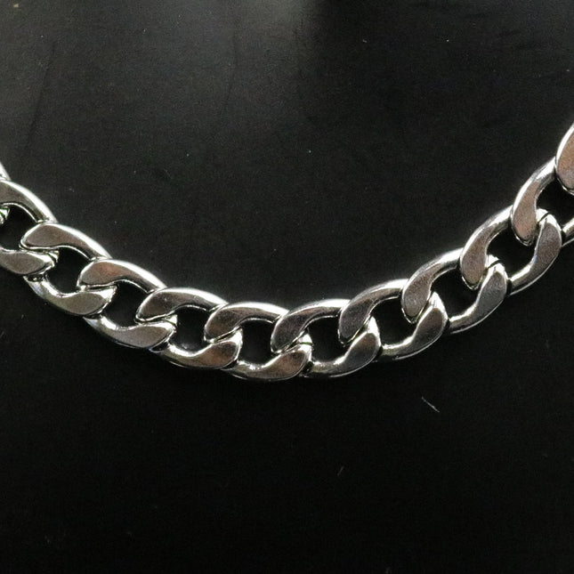 Stainless Steel Ready to Wear Chunky Cuban Curb Chain - 22 inch (55 cm) - 7.6mm width 2.0mm thickness Chunky Premade Chain
